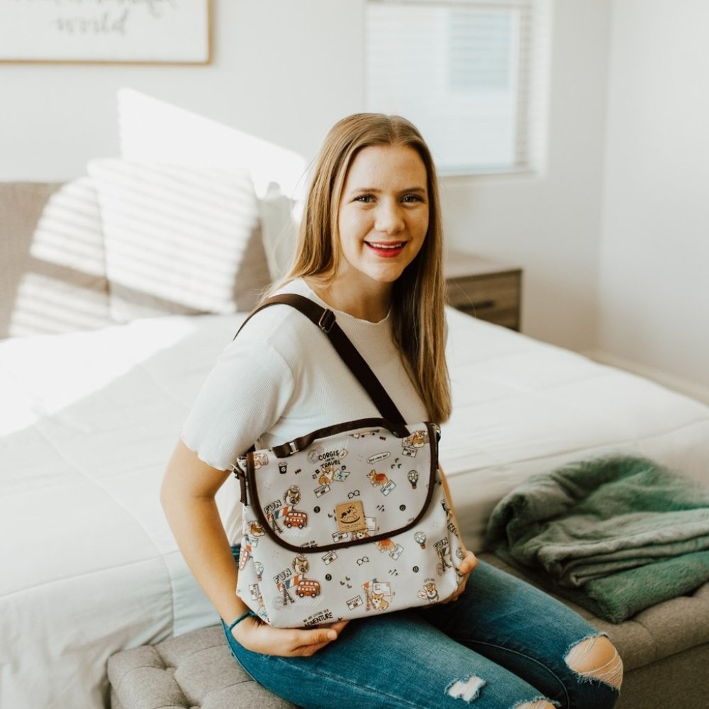 Waterproof Plaid Handbag Backpack Crossbody Bag - Picture 9 of 15